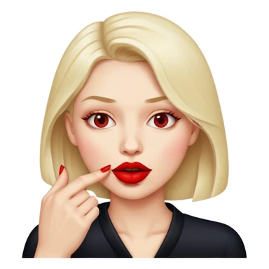 Sexy biting finger  sticker