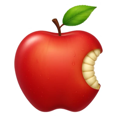 Apple with a worm in it sticker