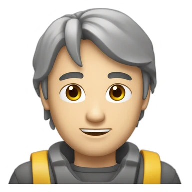 plešatý rom potetovaný i na hlavě na něco ukazuje jednou rukou sticker