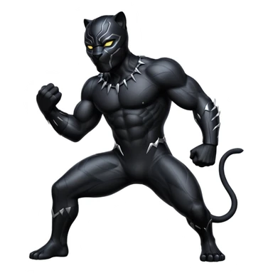 Black panthère sticker
