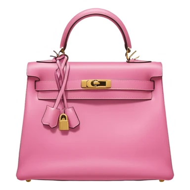 hermes kelly bubblegum pink color gold hardware sticker
