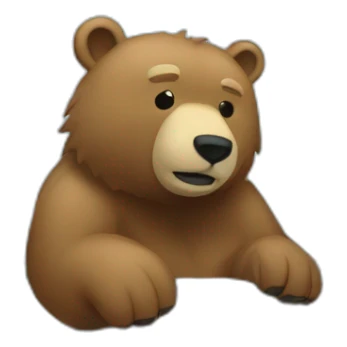 A bear in a waterfall sticker