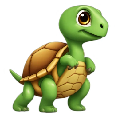 Tortue sur renard sticker