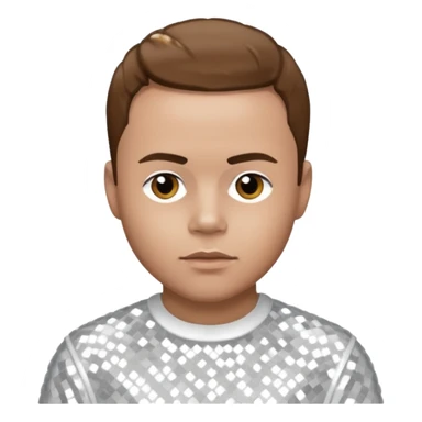 Brian Harvey from East 17 with light skin, brown hair, white sequin outfit sticker