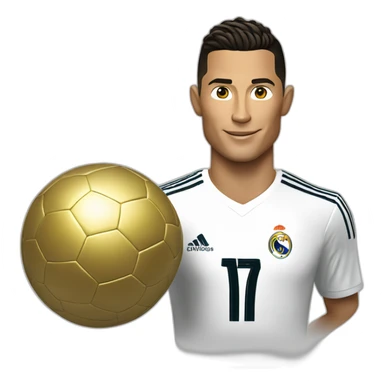 Cr7 avec le ballon d’or sticker