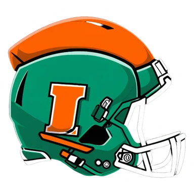 Miami hurricanes football sticker