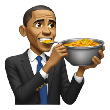 obama eating curry sticker