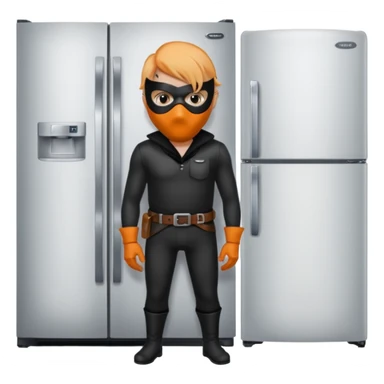 Peachy fridge bandit sticker