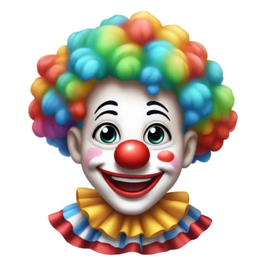 cute clown laughing sticker