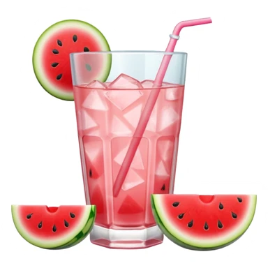 very light pink lemonade in glass with triangle chunk of watermelon on the rim with no straw sticker
