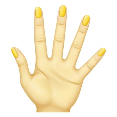 yellow hands holding up 3 fingers sticker