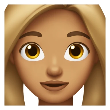 Beautiful woman with tan skin, long brown hair, brown eyes  and sticking her tongue out sticker