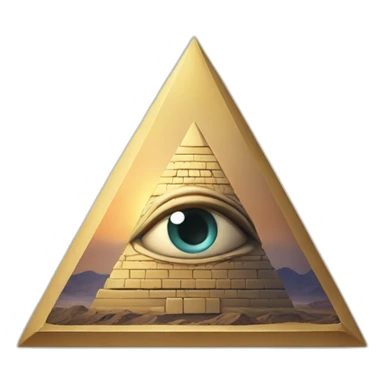 Pyramid with the all seeing eye sticker