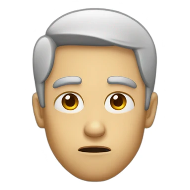 Raised eyebrows frowning mouth emoji sticker