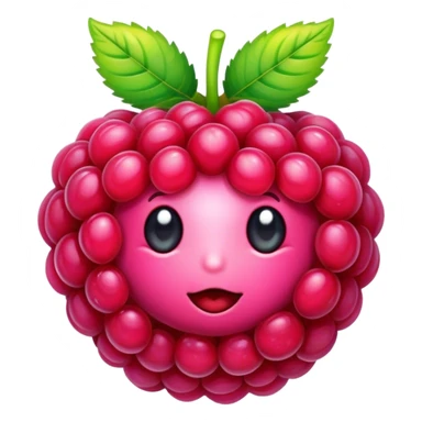 rainbow colored raspberry sticker