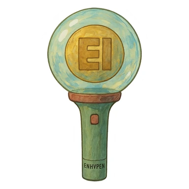 ghibli style Enhypen lightstick sticker