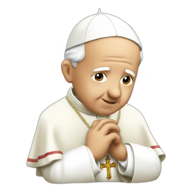 the pope innocently snorting lines sticker
