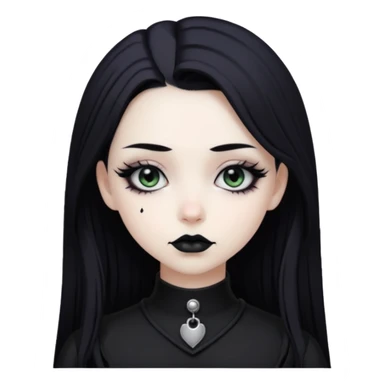 Goth girl with managa sticker