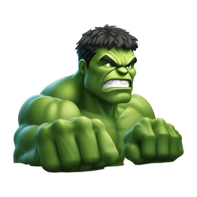 Hulk with computer sticker