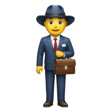 a person with a briefcase with a USA hat sticker