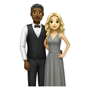 outdoor couple in formal attire sticker