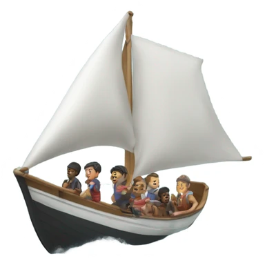 A boat sailing, whose name is Pelotari, carries many people and there are many waves￼ sticker