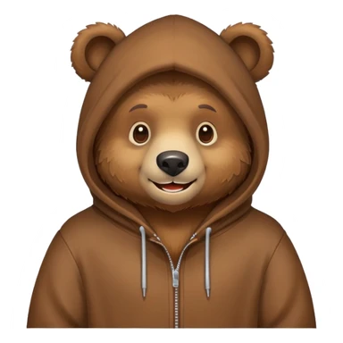 un oso con sudadera sticker