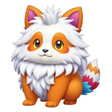  Colorful Kawaii Fionbri FurSona Fakemon Full Body sticker