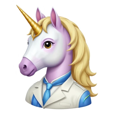 a unicorn with a khaki mane sticker