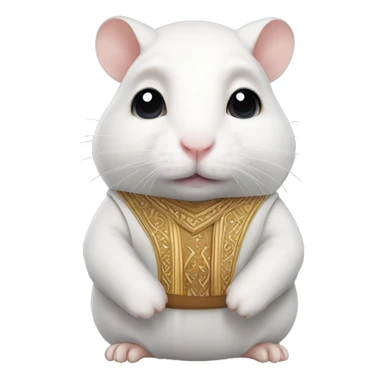 Arab white kandura costume male hamster sticker