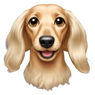 long haired cream dachshund  sticker