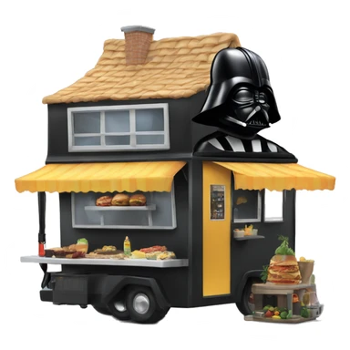 Realistic Darth Vader’s  dream house built food truck  sticker