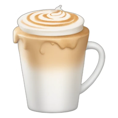 drinking caffe latte sticker