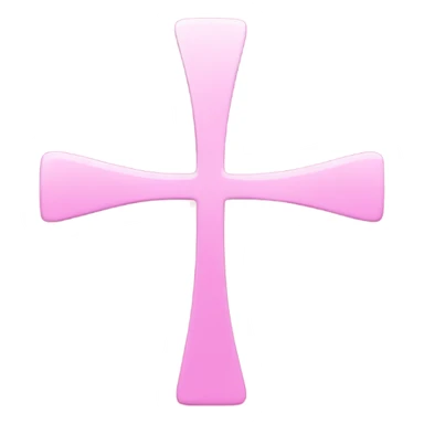 Pink cross mark icon sticker