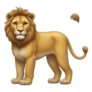 Un leon con cuerpo humano sticker