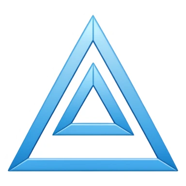 2D triangle with squares inside to demonstrate a bureaucratic system sticker