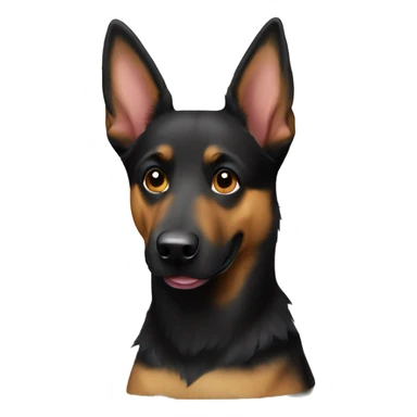 australian kelpie german shepherd mix dog sticker