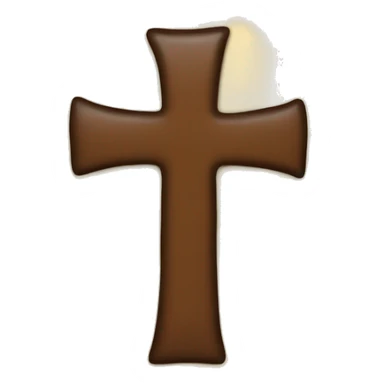 brown book with a cross sticker