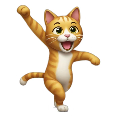 A dancing cat  sticker