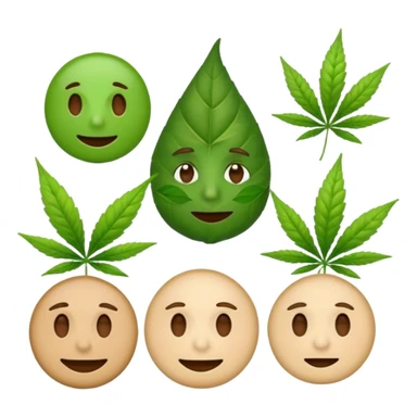 fait moi un pack demojis De fumeur pas avec les emojis de base mais des inventé type tete de beuh feuille de pe sticker