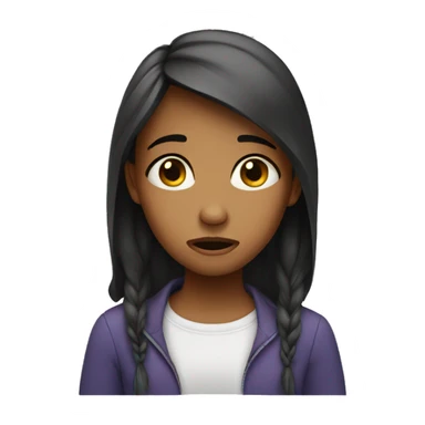 Girl almost crying  sticker