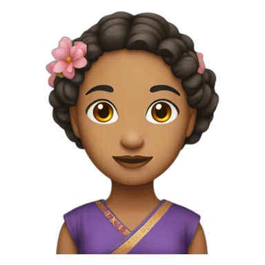 cute women in cultural dress sticker