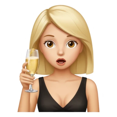 Une fille qui est choquée et boit pour oublier ça  sticker