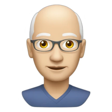 Bald Jakob Nielsen (usability consultant) sticker