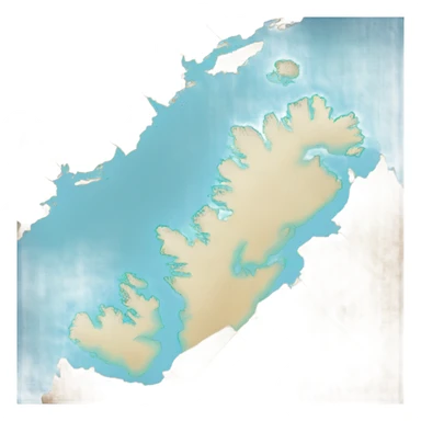 Greenland borders on the map sticker
