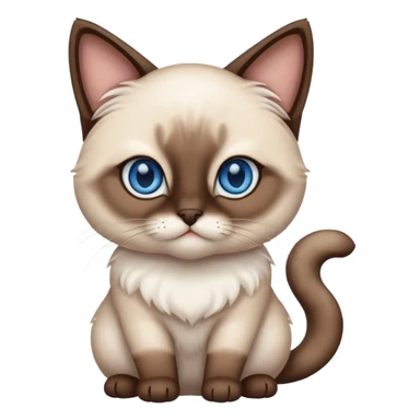 cute siamese cat blue eyes sticker