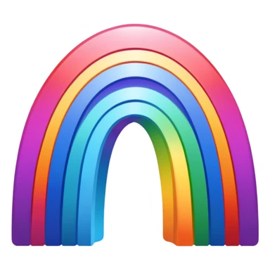 Multidimensional prismatic rainbow sticker