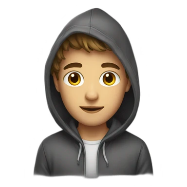 Handsome Boy with hoodie posing sticker