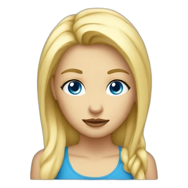 Sceptical blue eyed blonde girl sticker