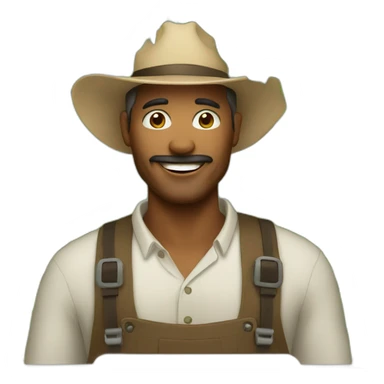 A coffee farmer  sticker